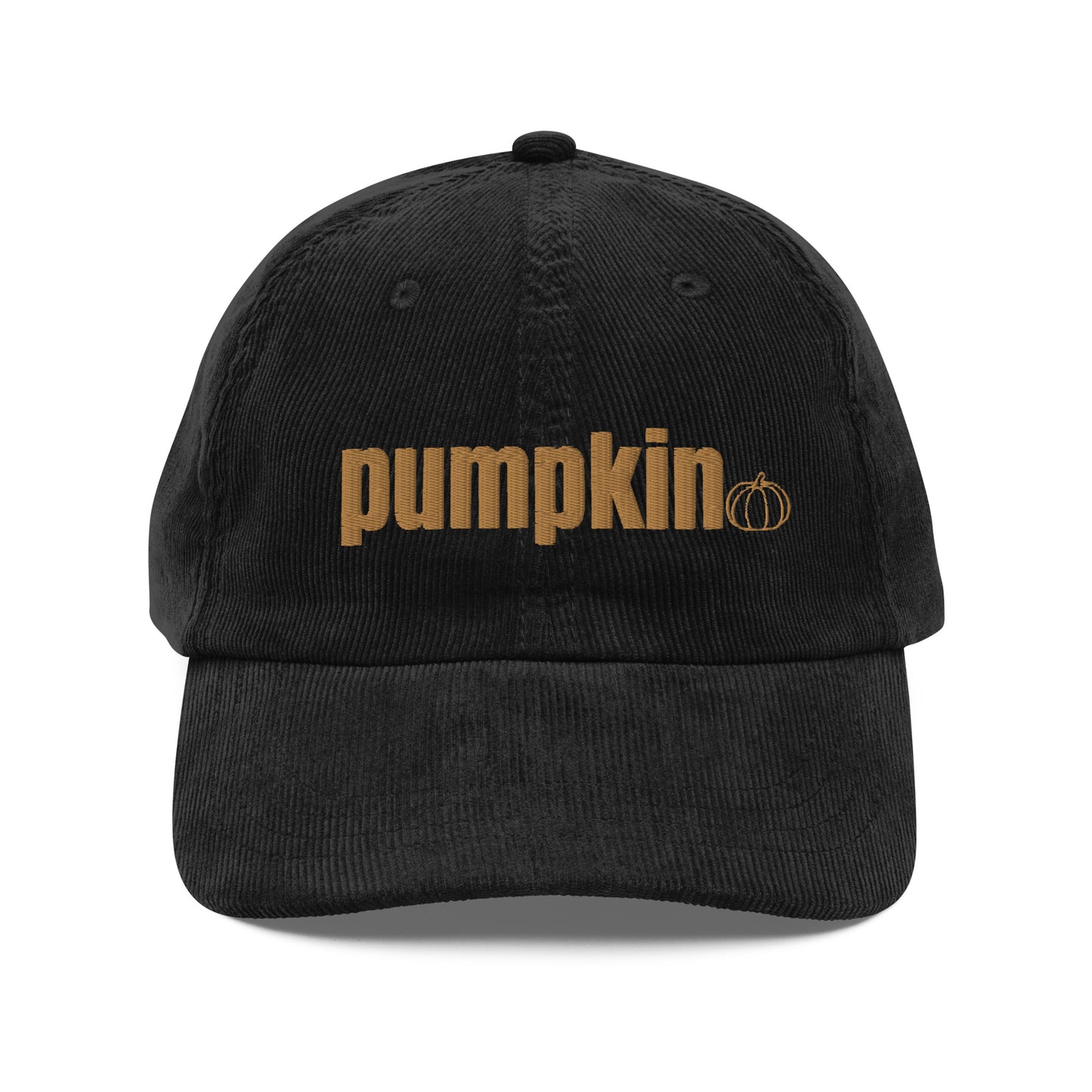 pumpkin corduroy hat