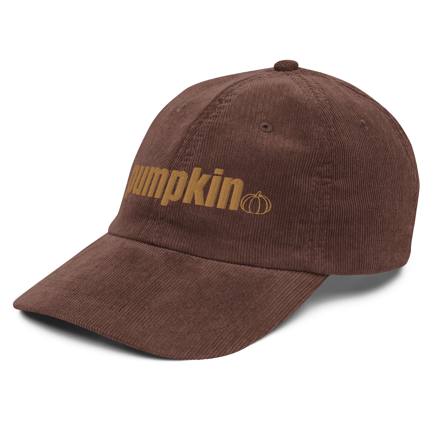 pumpkin corduroy hat