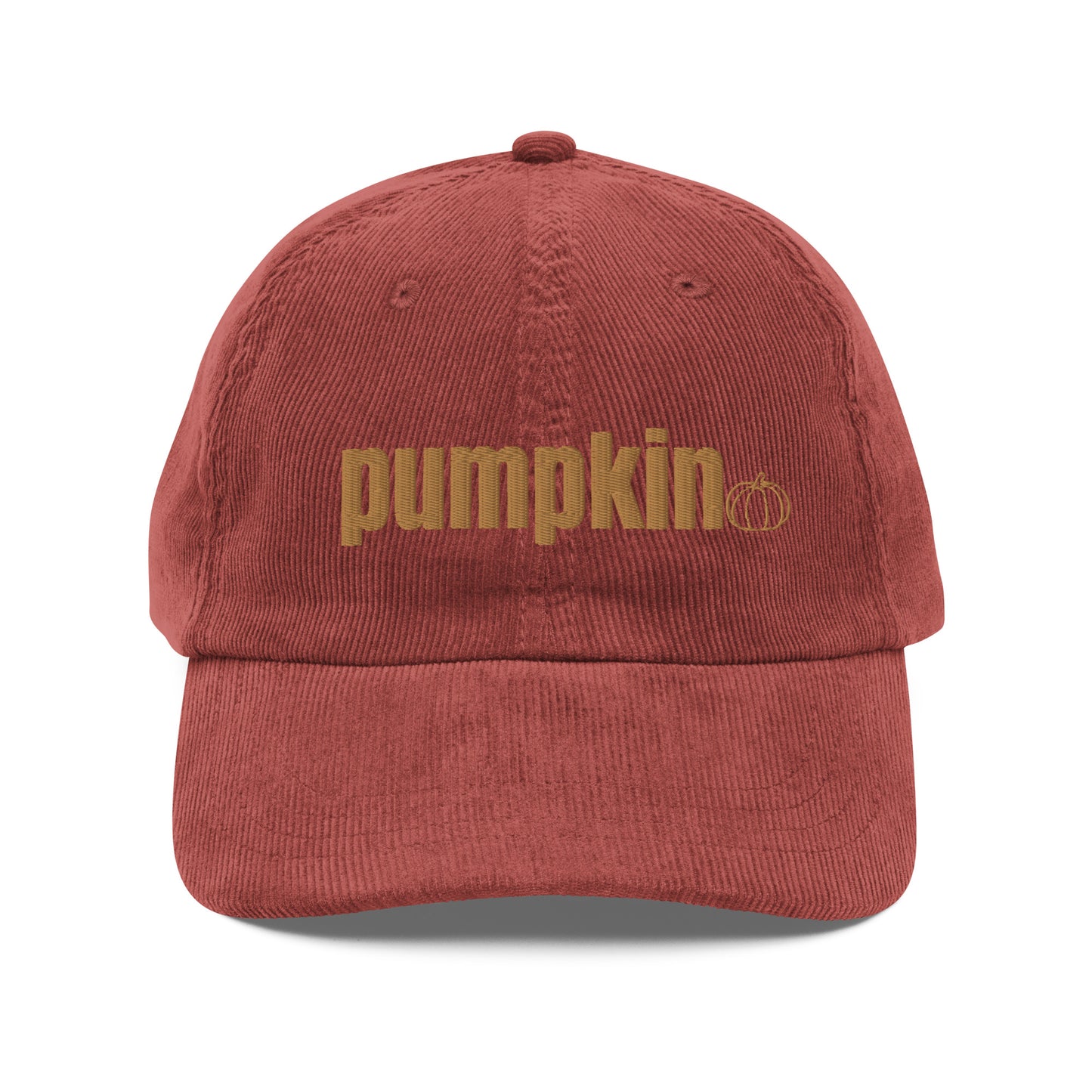 pumpkin corduroy hat