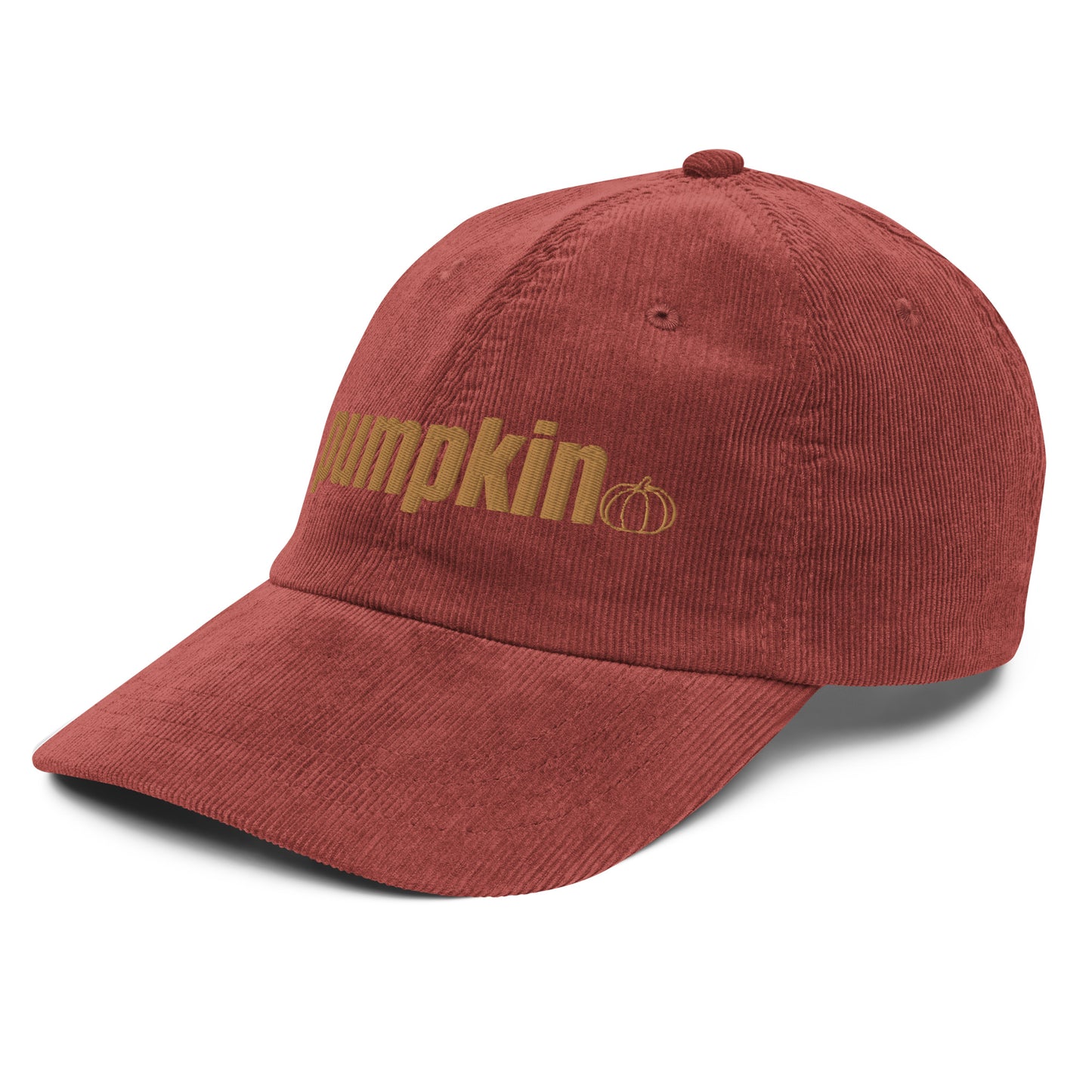 pumpkin corduroy hat