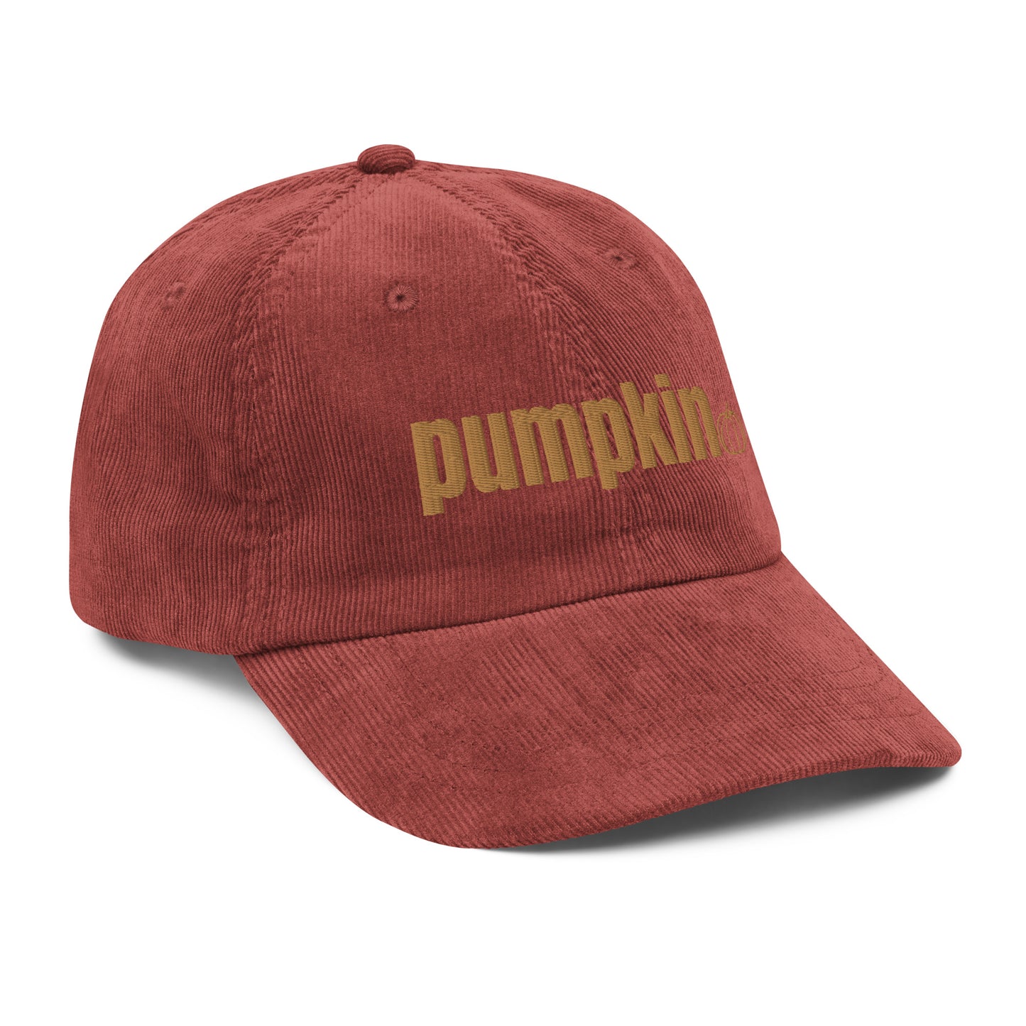 pumpkin corduroy hat