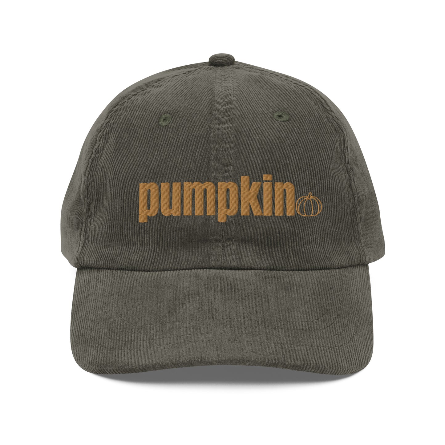pumpkin corduroy hat