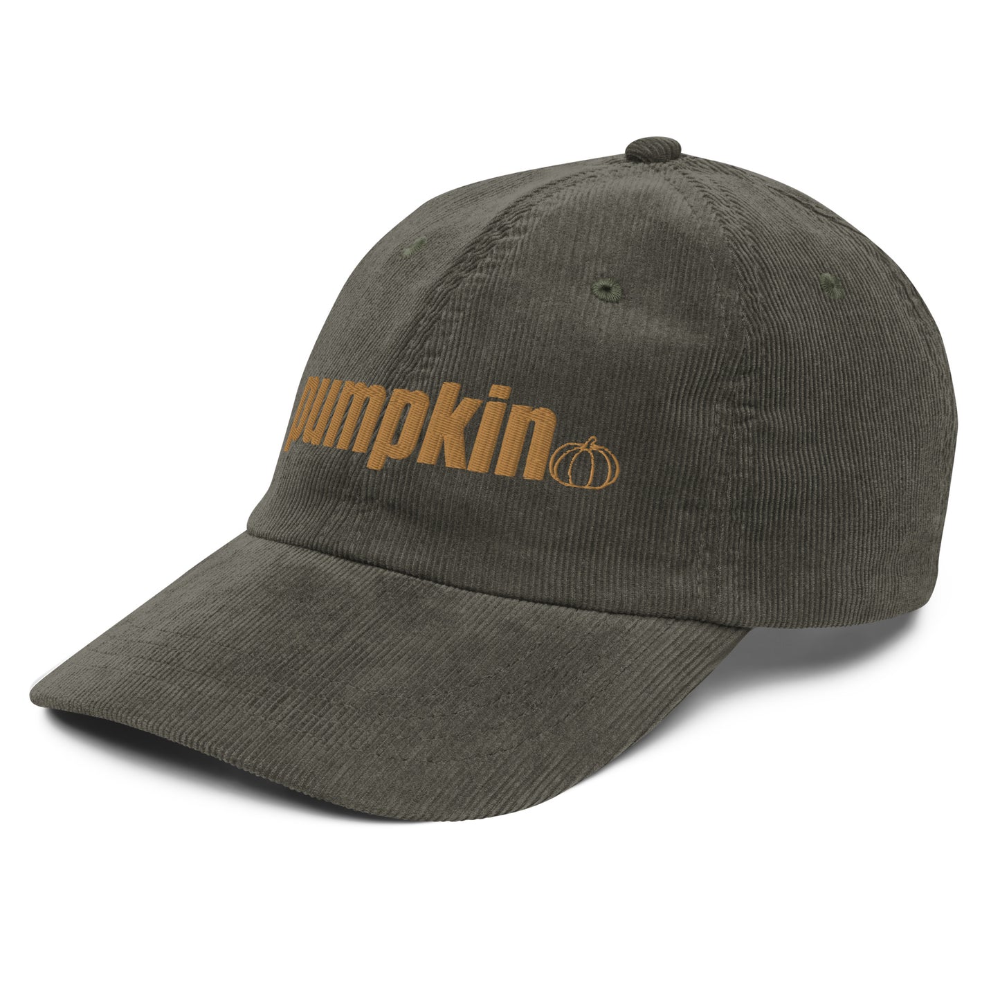 pumpkin corduroy hat