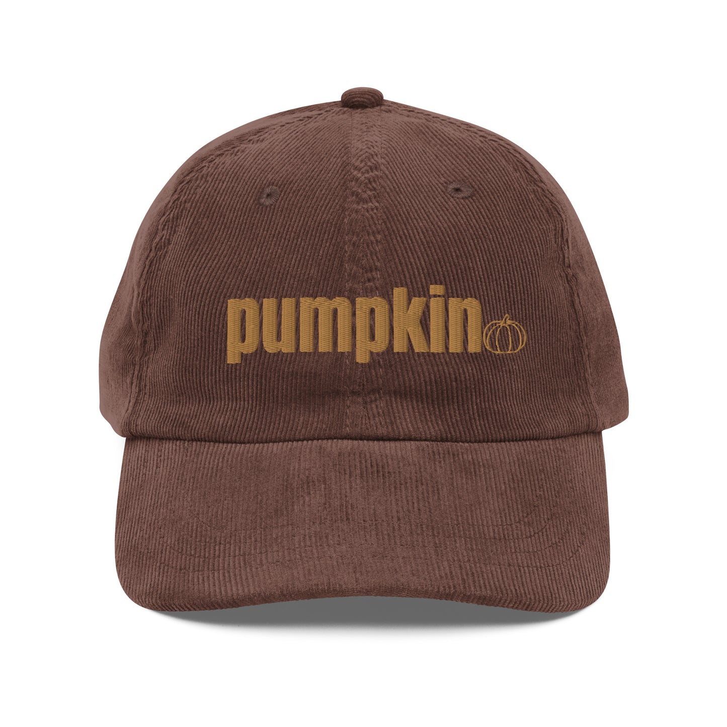 pumpkin corduroy hat
